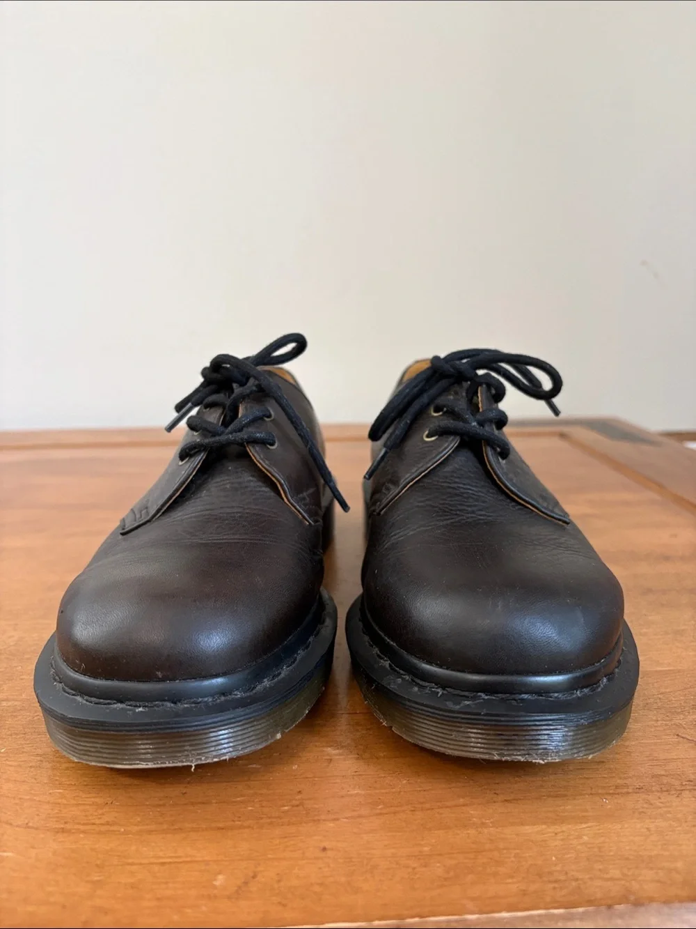 Dr. Martens Black Leather 3-Eye Derby Shoes Size 9